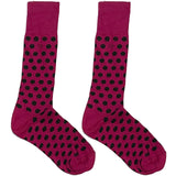 CK Maroon And Black Polka Socks