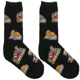 Cat On Books Short Crew Socks