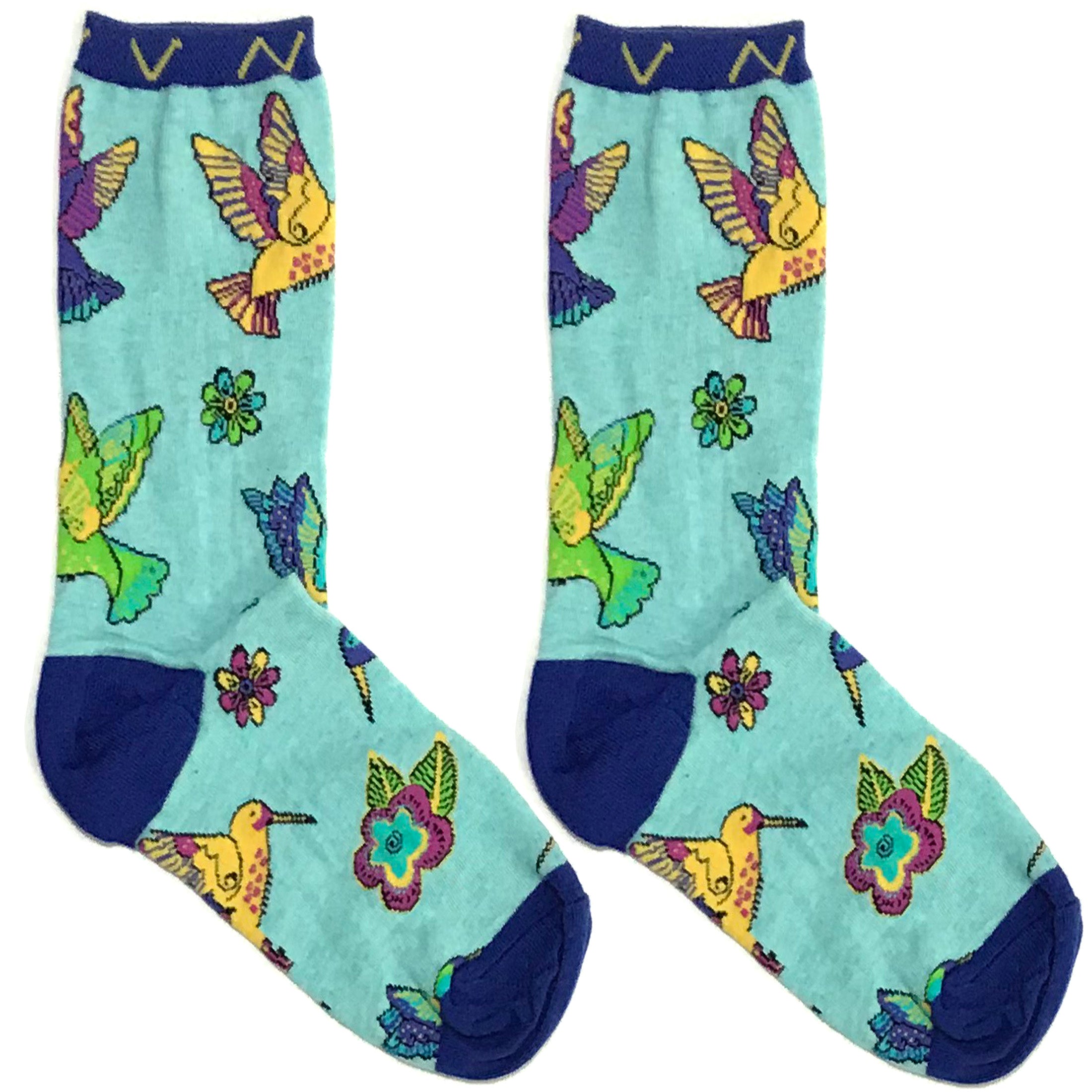 Colorful Bird Short Crew Socks