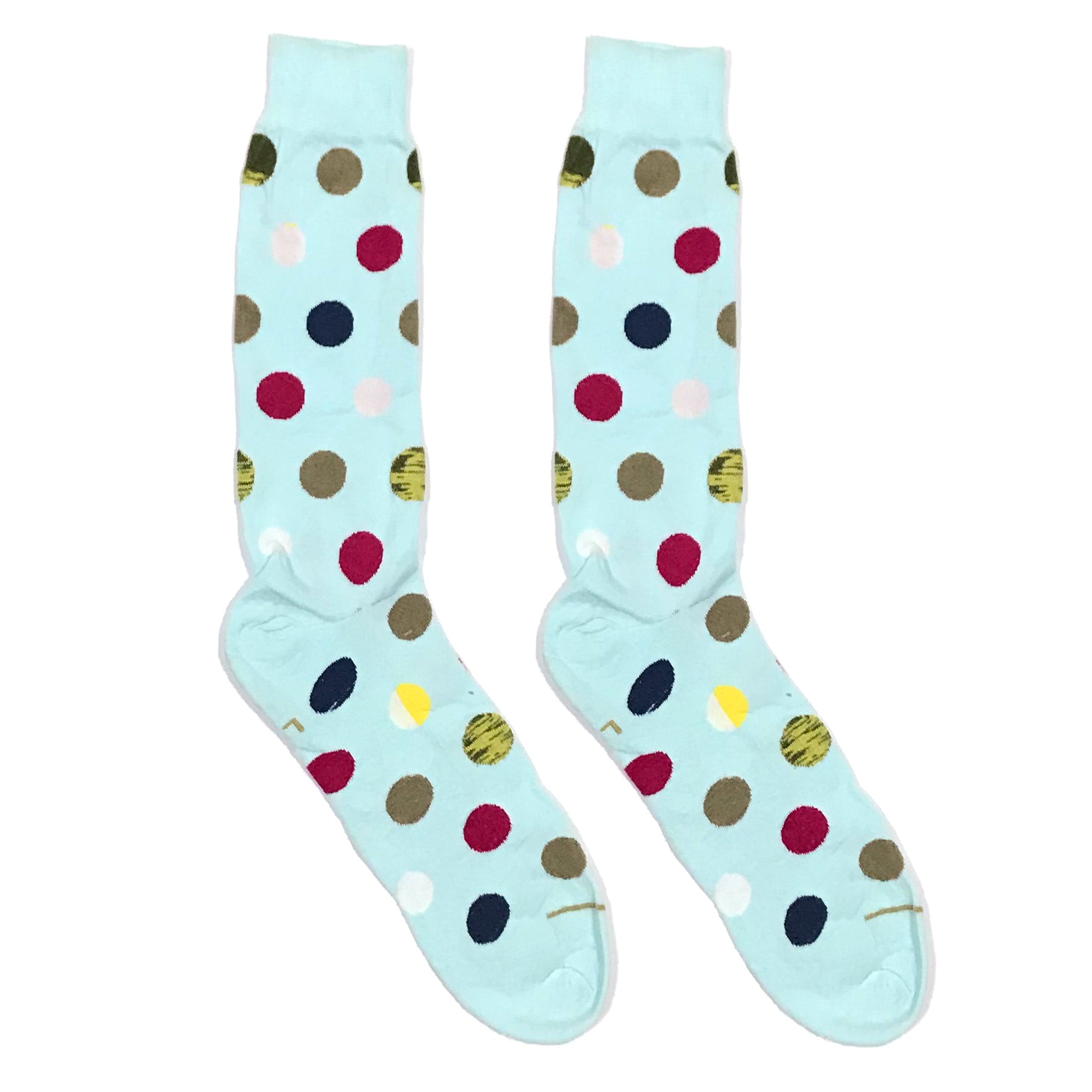 Light Blue Polkas Socks