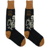 Death Before Decaf Skeleton Socks