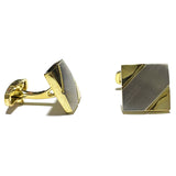 Gold And Silver Brushed Cuff Link
