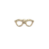 Gold Small Glasses Lapel Pin