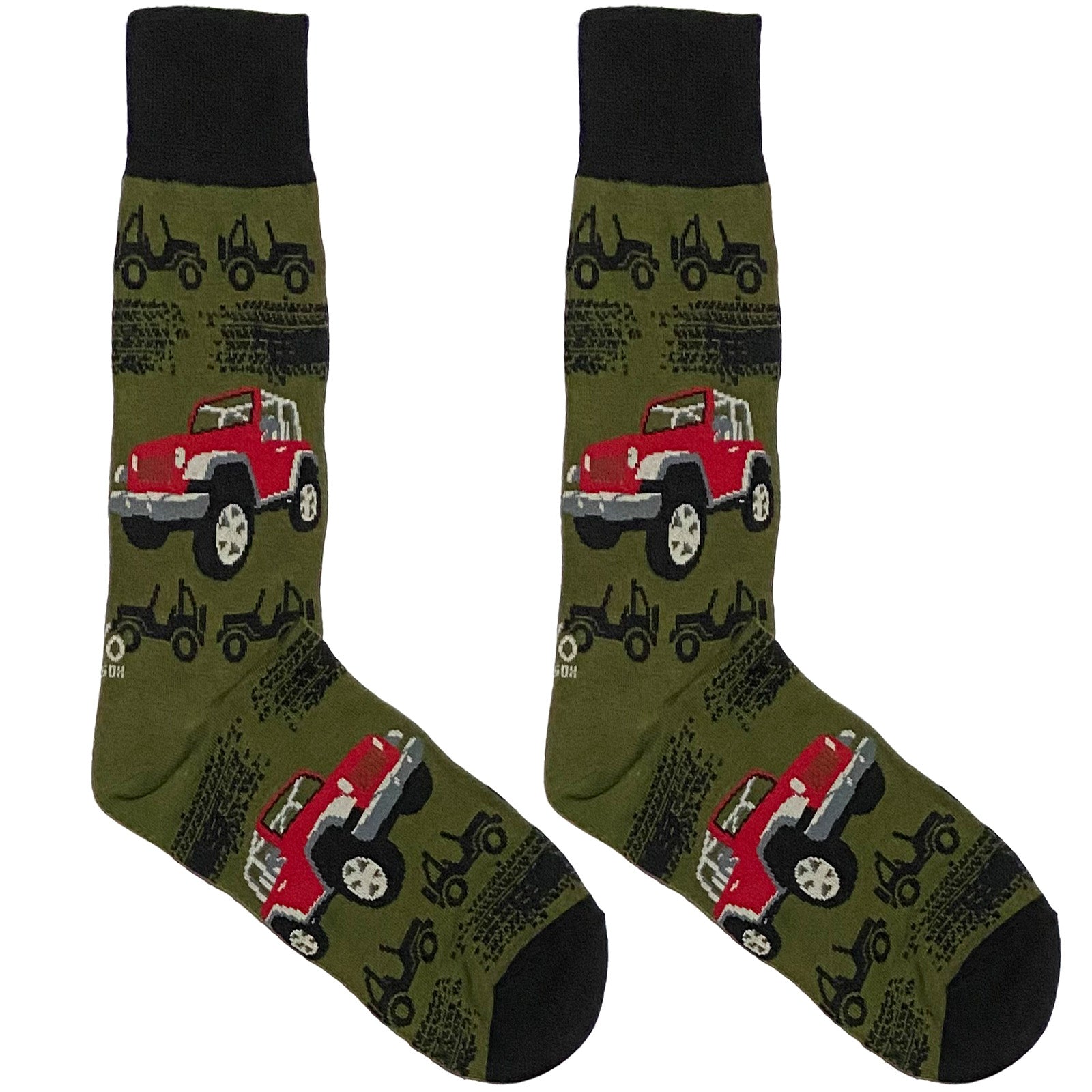 Green Jeep Socks