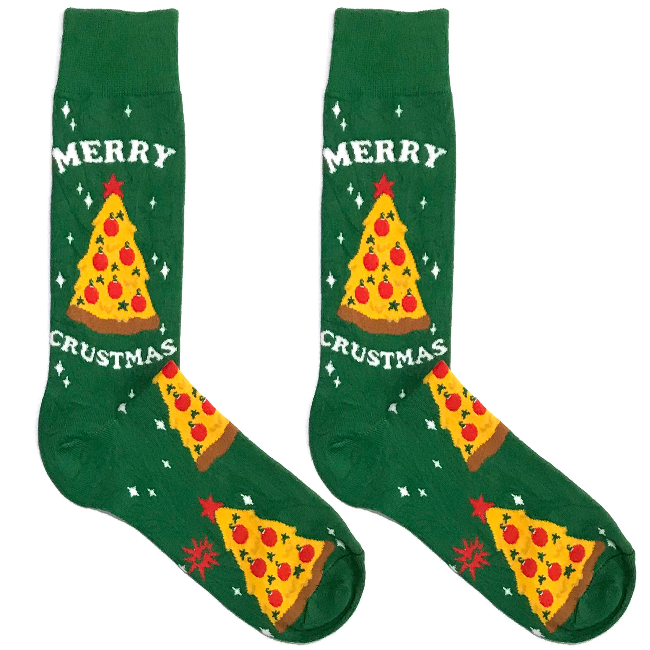 Green Merry Crustmas Socks