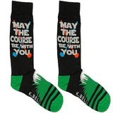 Green And Black Golf Course Socks