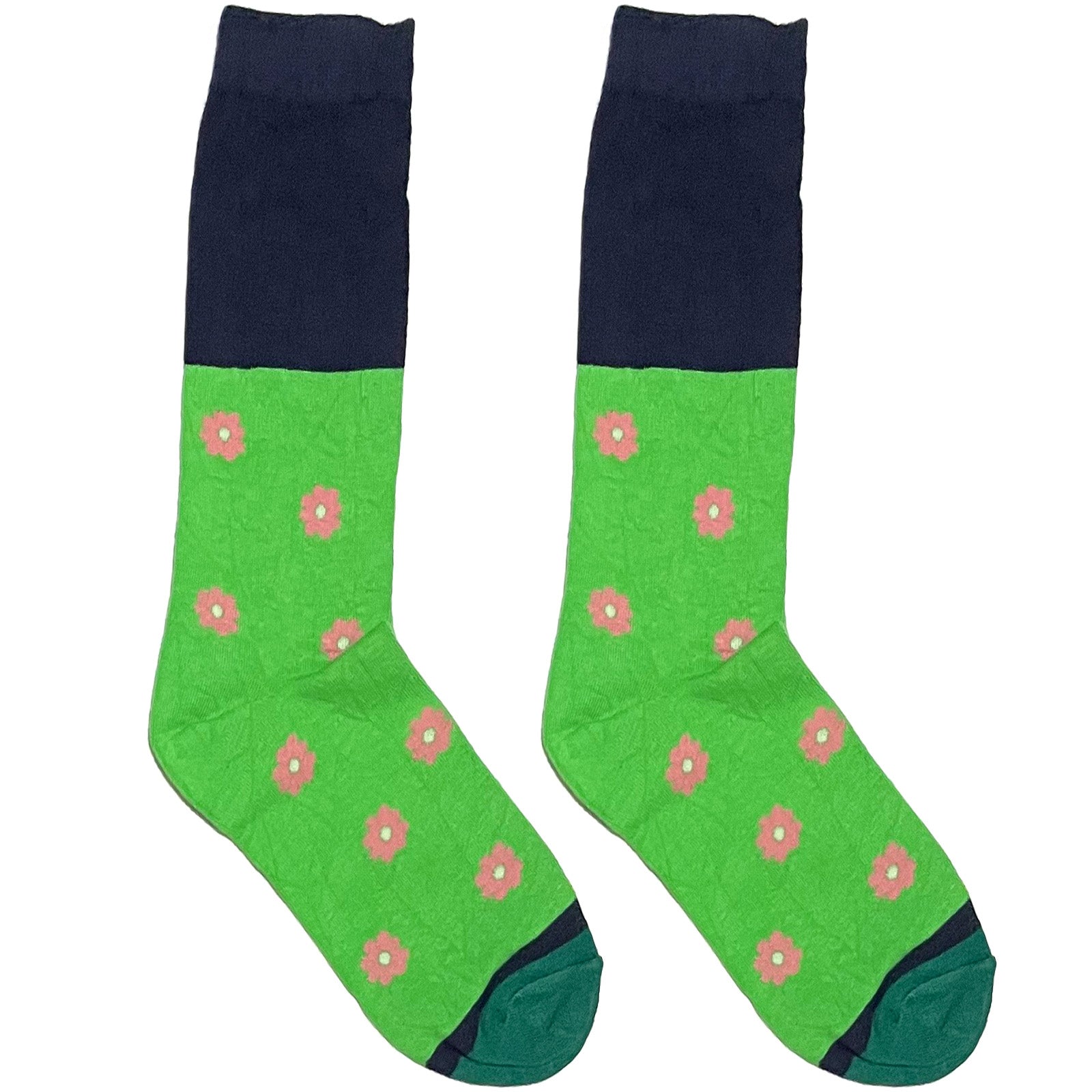 Green And Blue Flower Socks – themensden.pk