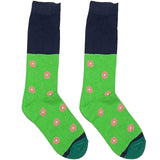 Green And Blue Flower Socks
