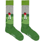 Green Golf Man Socks