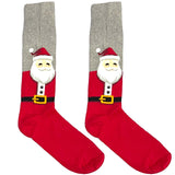 Grey And Red Santa Socks