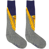 Grey And Yellow Saxophone Socks