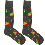 Grey Beer Party Socks