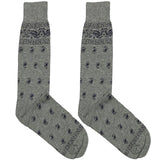 Grey Paisley Socks