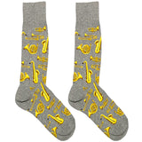 Grey Saxophone Socks