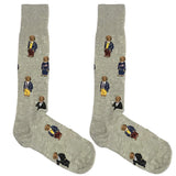 Grey Teddy Bear Socks