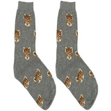 Grey Tiger Short Crew Socks