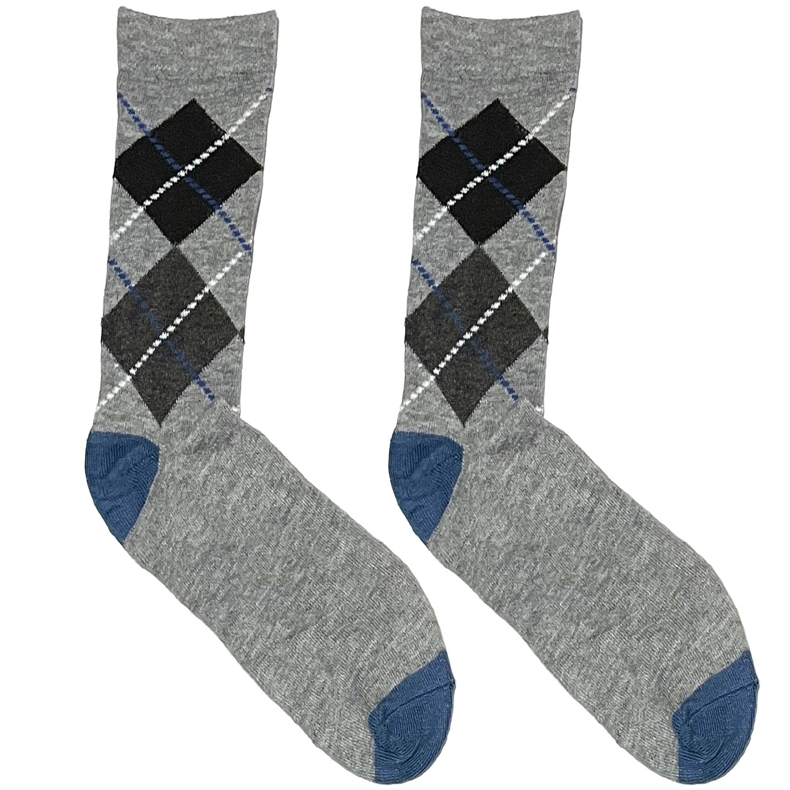 Grey And Black Diamond Pattern Short Crew Socks – themensden.pk
