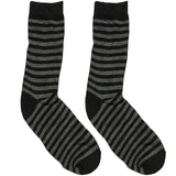 Grey And Black Stripes Short Crew Socks
