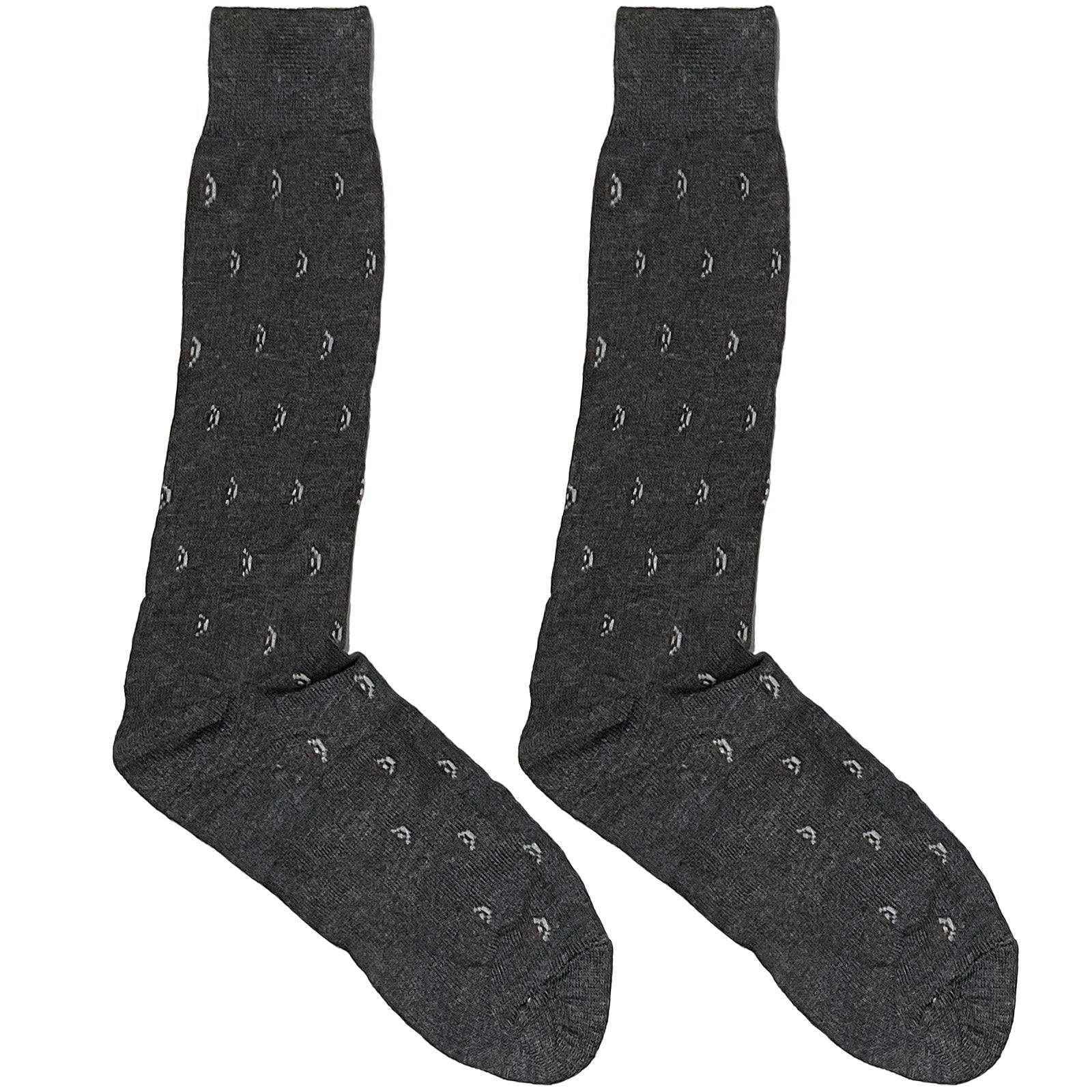 Grey And White Pattern Formal Socks