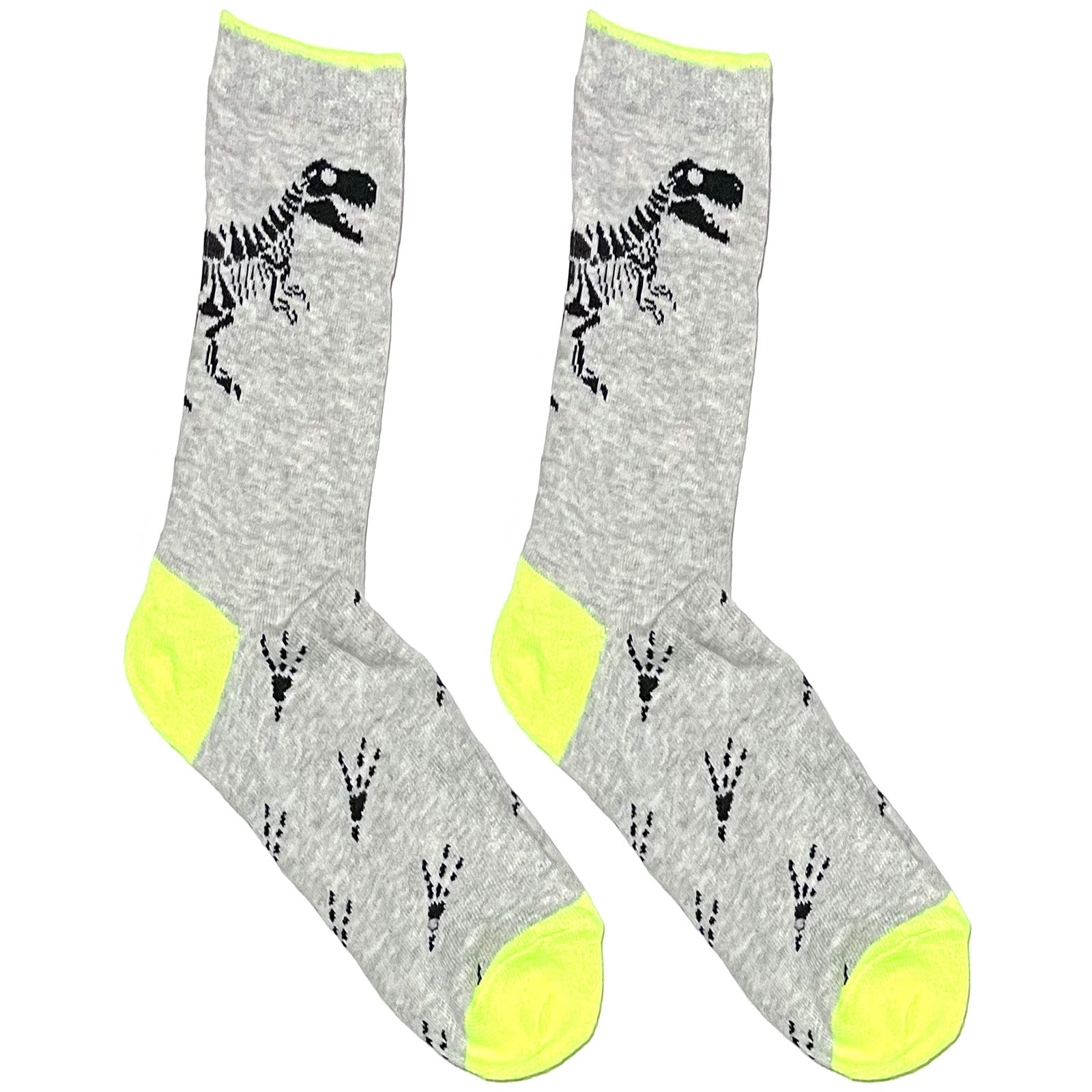 Grey Dinosour Short Crew Socks