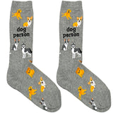 Grey Dog Person Short Crew Socks