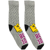 Grey Dotted Lego Awesome Short Crew Socks