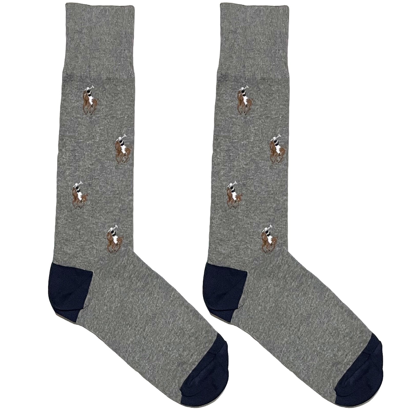 Grey RL Polo Logo Socks