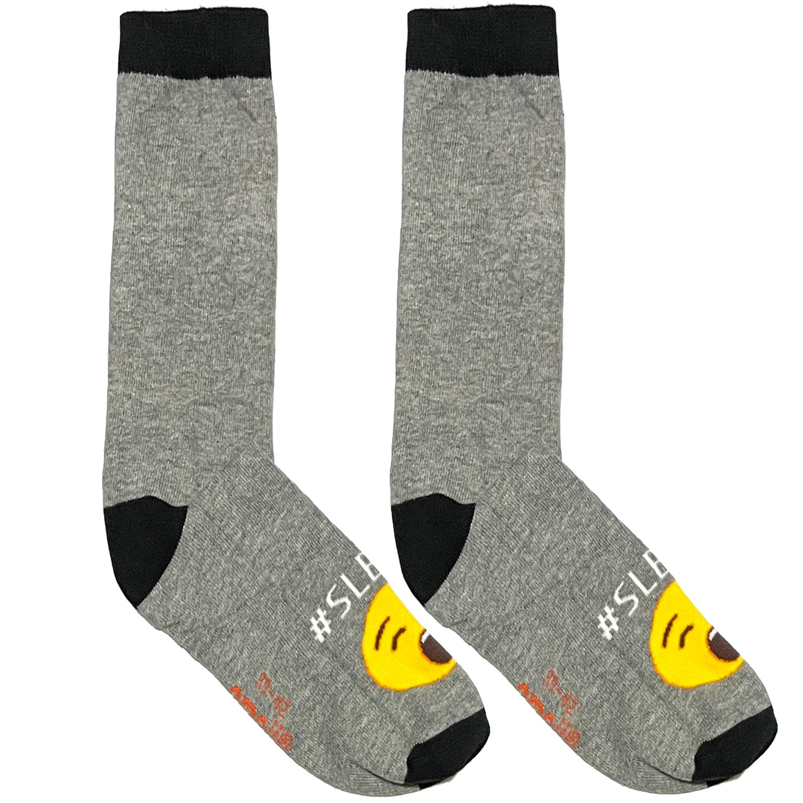 Grey Sleeping Emoji Short Crew Socks