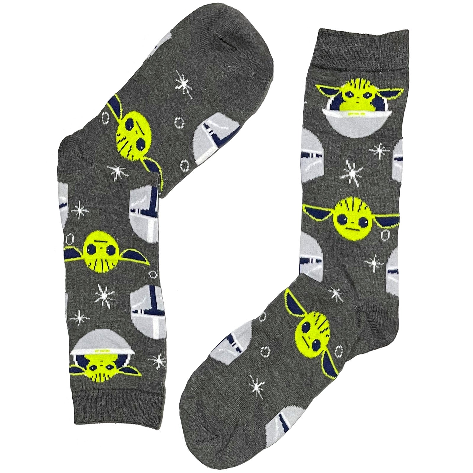 Grey Yoda Guard Short Crew Socks