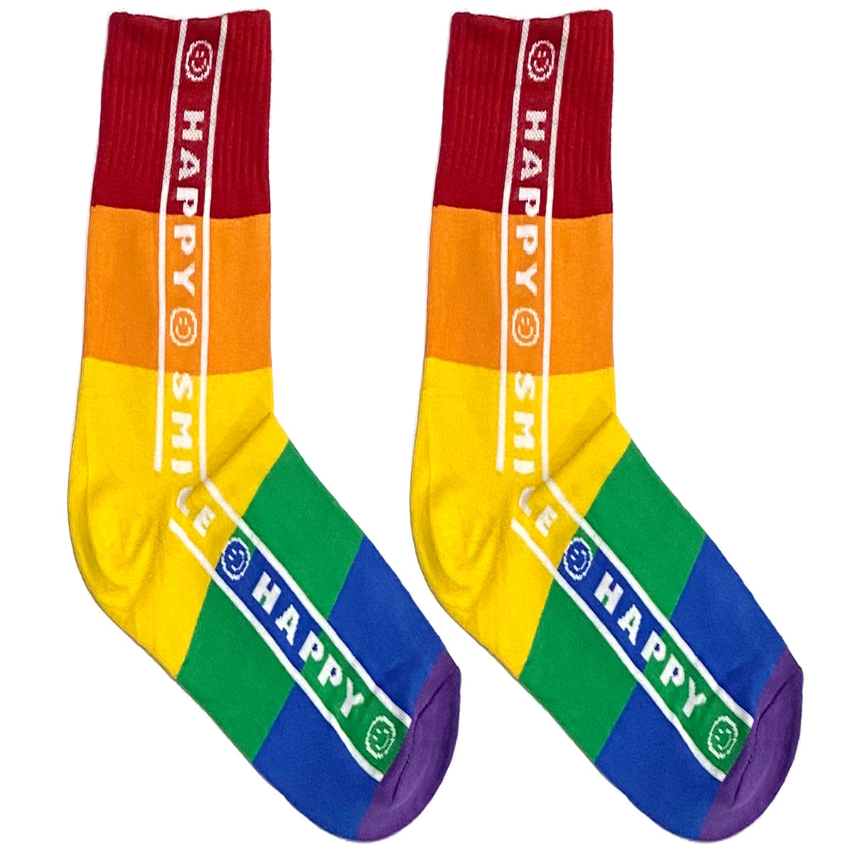 Happy Smile Multicolored Short Crew Socks
