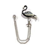Pelican with Silver Chain Lapel Pin