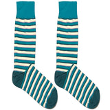 Light Blue And White Stripe Socks