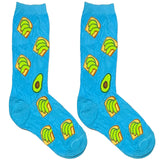 Light Blue Avocado Short Crew Socks
