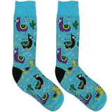 Light Blue Llama Socks