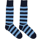 Light And Dark Blue Stripe Socks