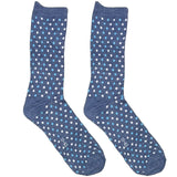 Light Blue And White Polka Short Crew Socks