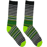Light Green Stripes Short Crew Socks