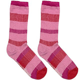 Light Pink Stripes Pattern Short Crew Socks