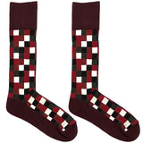 Maroon Chequered Socks