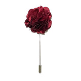 Maroon Flower Lapel Pin