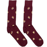 Maroon Chicken Feast Socks