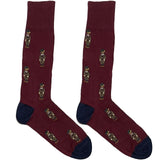 Maroon RL Polo Suited Bear Socks