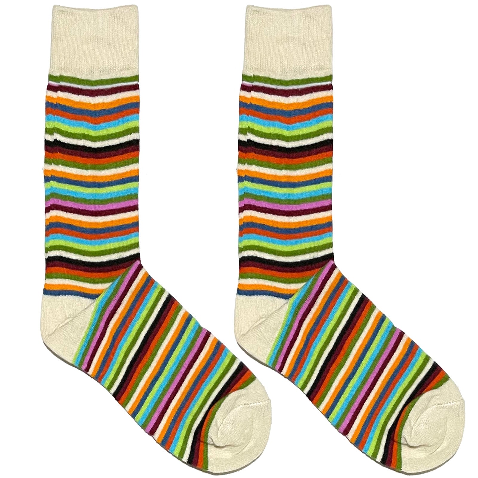 Off White Rainbow Stripes Socks