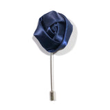 Floral Navy Blue Lapel Pin