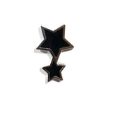 Dual Black Star Lapel Pin