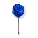 Floral Navy Blue Lapel Pin