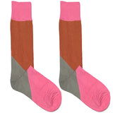 Orange And Pink Pattern Socks