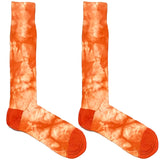 Orange Tie And Dye Socks