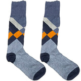 Orange And Grey Diamond Socks