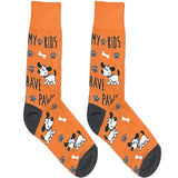 Orange Paws Dog Socks